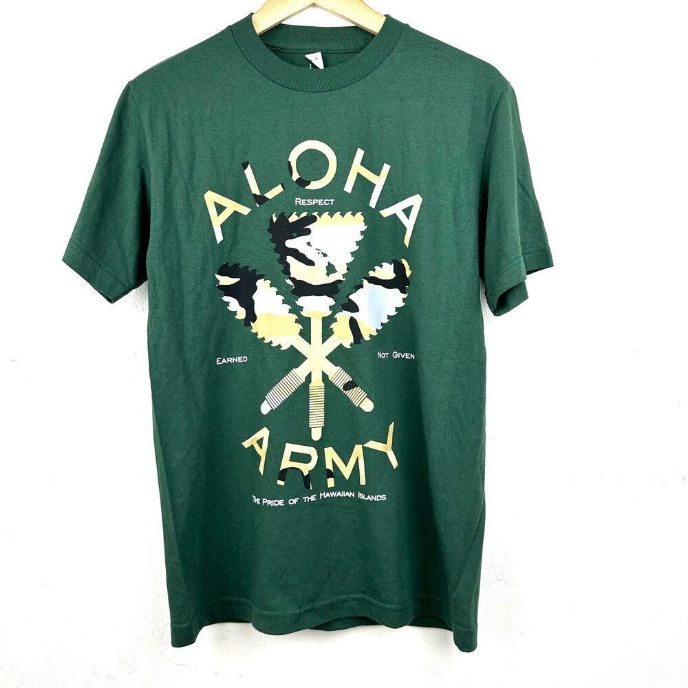 NWOT Aloha Army IN4MATION Shirt Men's Size Small Green New without Tags‎
